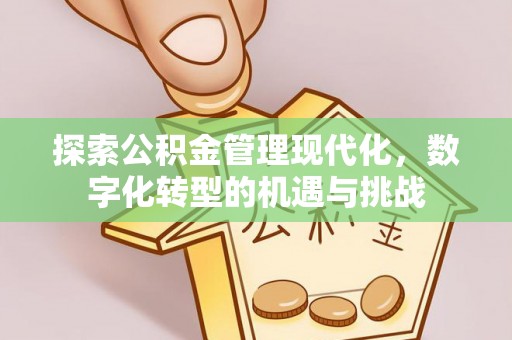 遵化探索公积金管理现代化，数字化转型的机遇与挑战