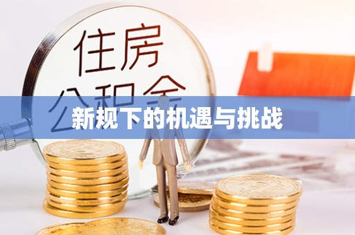 遵化新规下的机遇与挑战