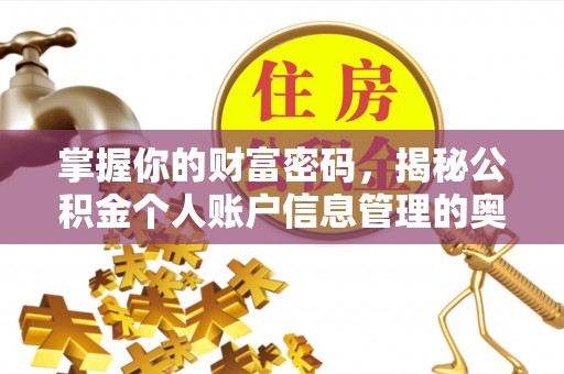 遵化掌握你的财富密码，揭秘公积金个人账户信息管理的奥秘