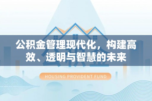 遵化公积金管理现代化，构建高效、透明与智慧的未来