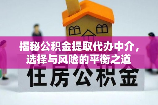 遵化揭秘公积金提取代办中介，选择与风险的平衡之道
