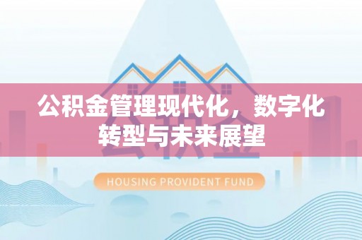 遵化公积金管理现代化，数字化转型与未来展望