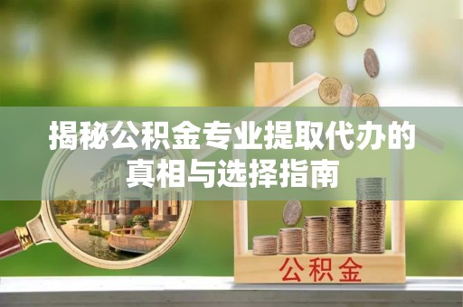 遵化揭秘公积金专业提取代办的真相与选择指南